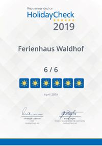 Waldhof Urkunde 2019